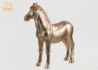 ทองใบตกแต่ง Polyresin สัตว์รูปแกะสลักม้าประติมากรรมรูปปั้นตาราง
