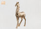ยืนทองใบ Polyresin สัตว์รูปแกะสลักม้าลายประติมากรรมตารางรูปปั้นตกแต่ง