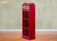 ตู้โทรศัพท์อังกฤษตู้เก็บตู้เก็บไม้โบราณชั้น MDF ชั้นวางสีแดง